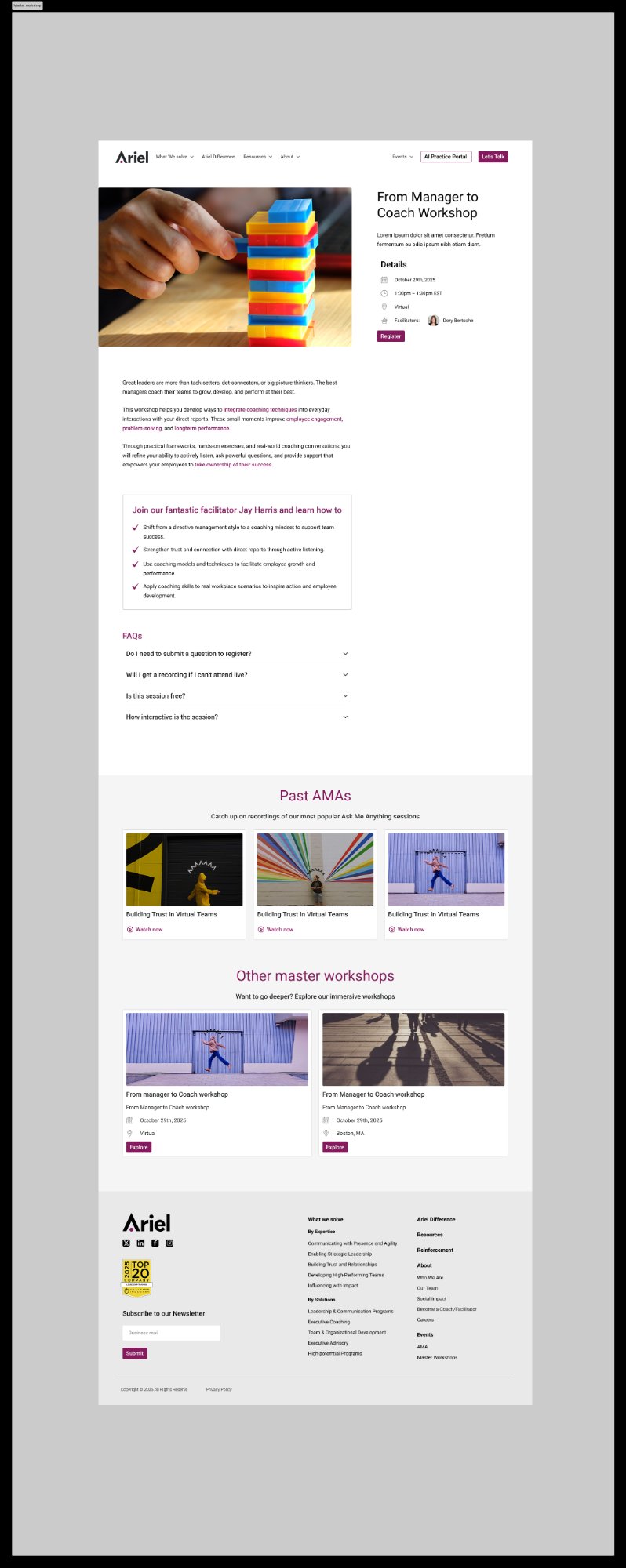 Workshops & Events