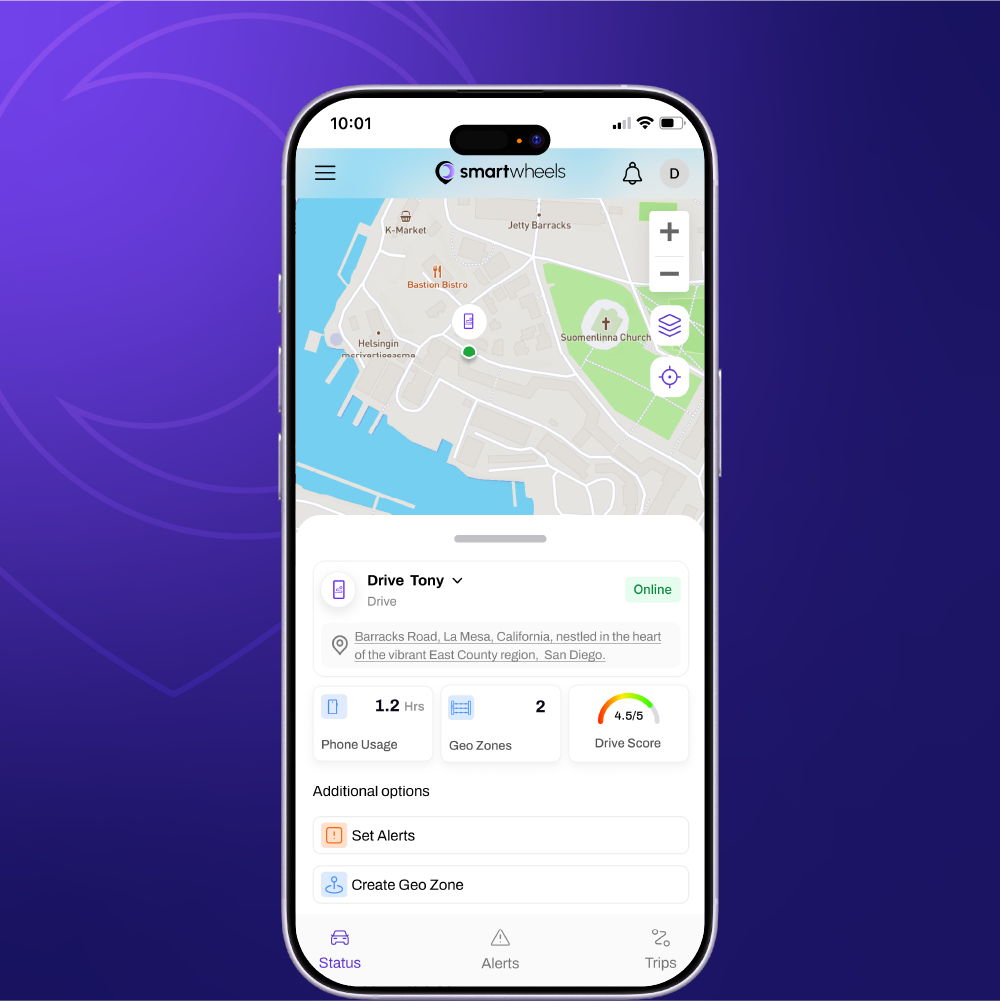 SmartWheels Mobile App - Live Status and Dashboard