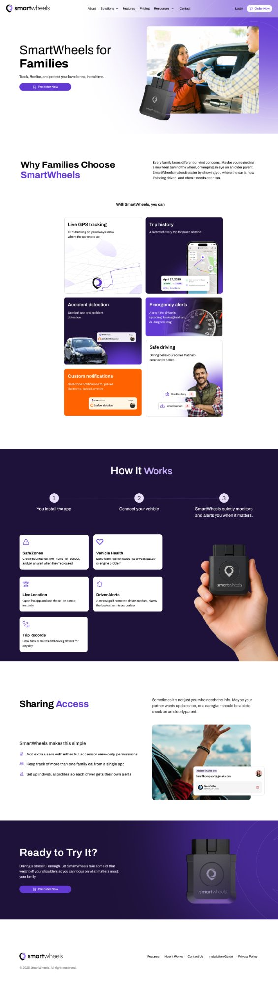 SmartWheels for Families Page Walkthrough